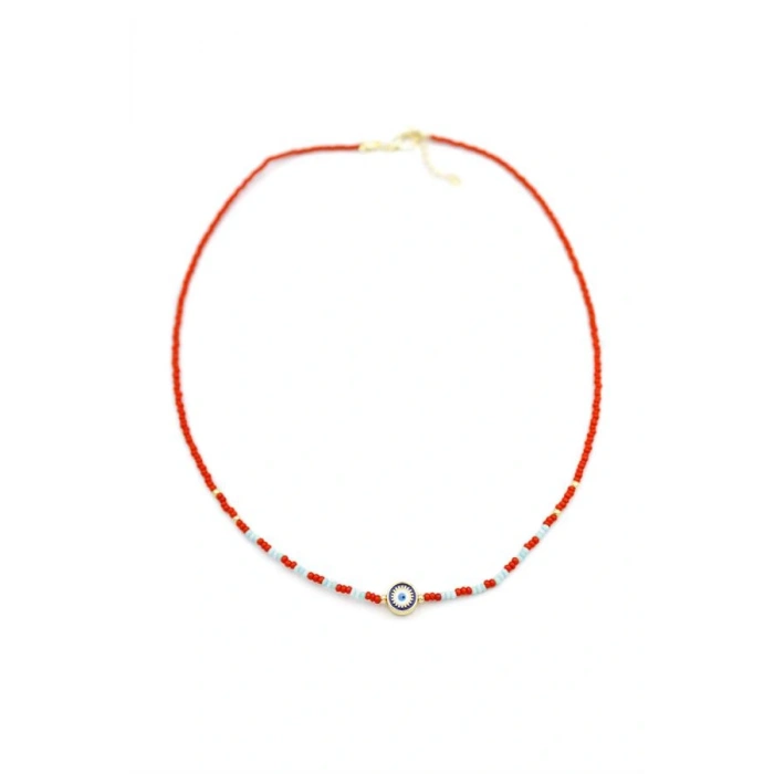 LitaeTrend Boncuk Göz Kolye - Kırmızı