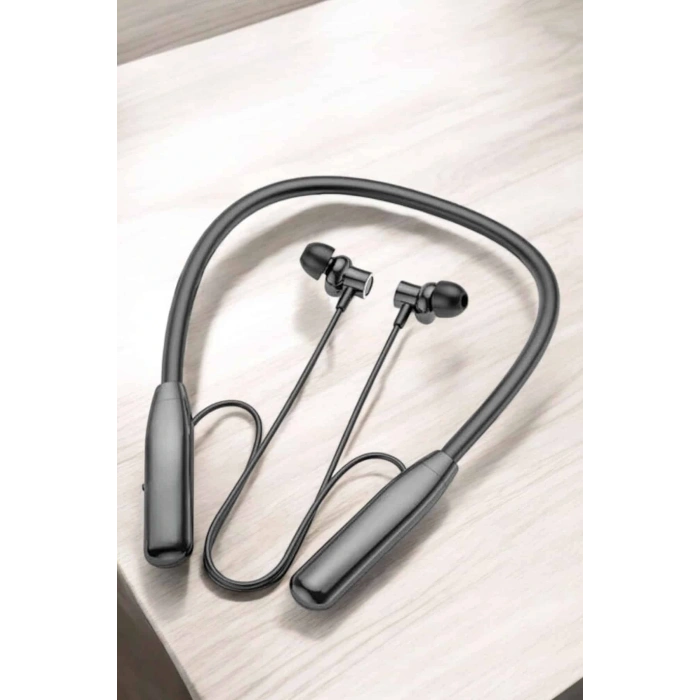 LitaeTrend Boyun Askılı Bluetooth Kulaklık Uzun Şarj Süreli Dijital Göstergeli Kablolu