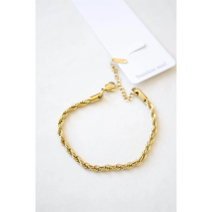 LitaeTrend Burgu Çelik Bileklik 3mm - Altın