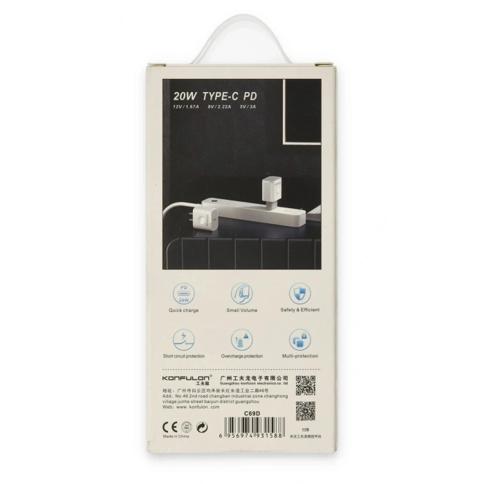LitaeTrend C69D 20W Type-C Çıkışlı PD Şarj Cihazı