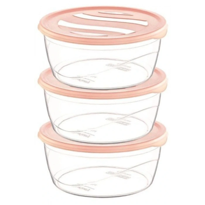 LitaeTrend Çankaya 3lü Karizma Yuvarlak Saklama Kabı ÇNK-2149