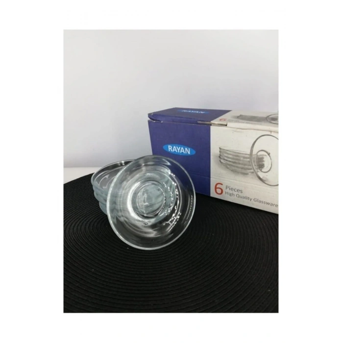 LitaeTrend Çay Tabağı 6lı Underline Cam Royaleks-RYG3009