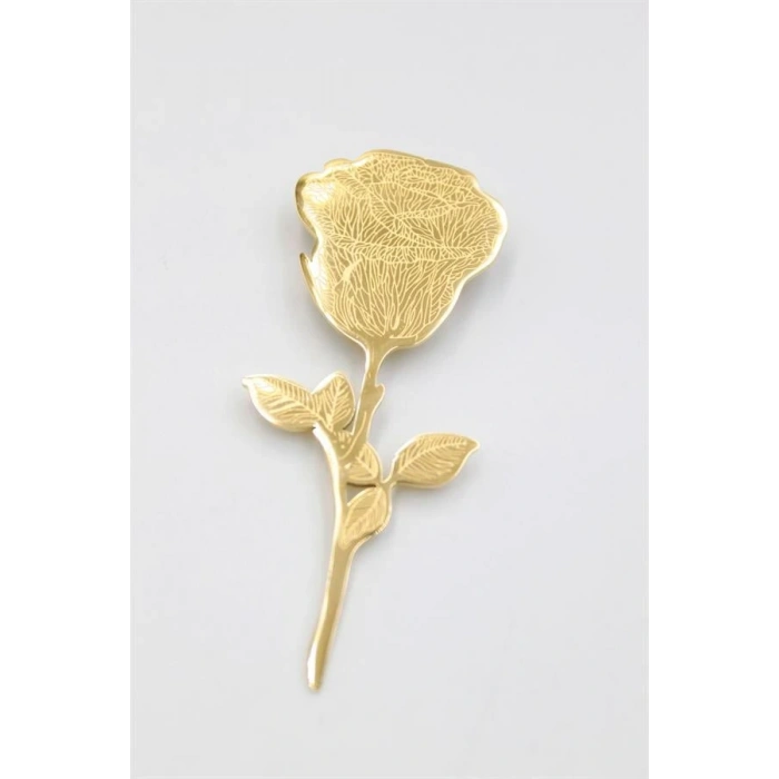 HERŞEYTREND Çelik Gül Broş - Altın