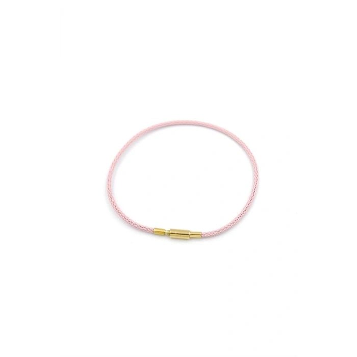 HERŞEYTREND Çelik Hasır İp Bileklik - Pembe