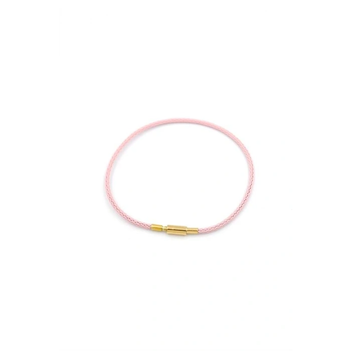 HERŞEYTREND Çelik Hasır İp Bileklik - Pembe