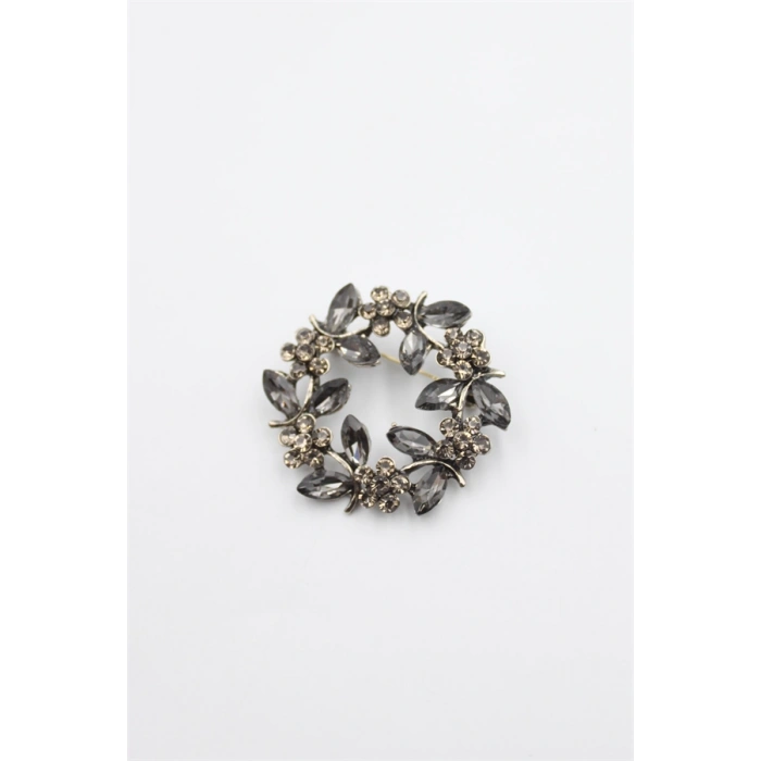 HERŞEYTREND Çiçek Broş - Siyah