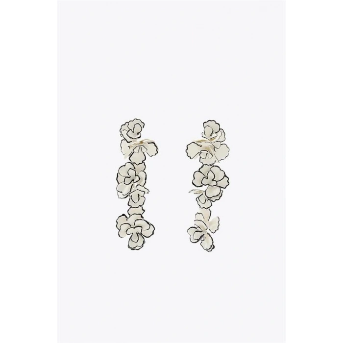 LitaeTrend Çiçek Küpe - Beyaz