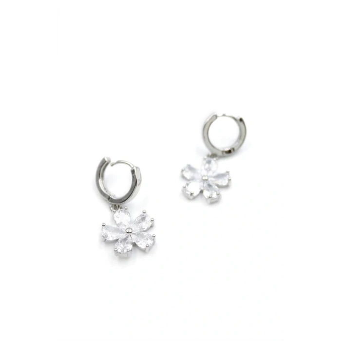 LitaeTrend Çiçek Küpe - Beyaz