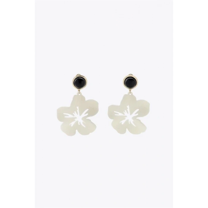 LitaeTrend Çiçek Küpe - Krem