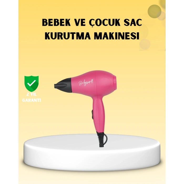 LitaeTrend Çocuklara Özel Mini Fön Makinesi – 500/1000W Güç – Düşük Gürültü