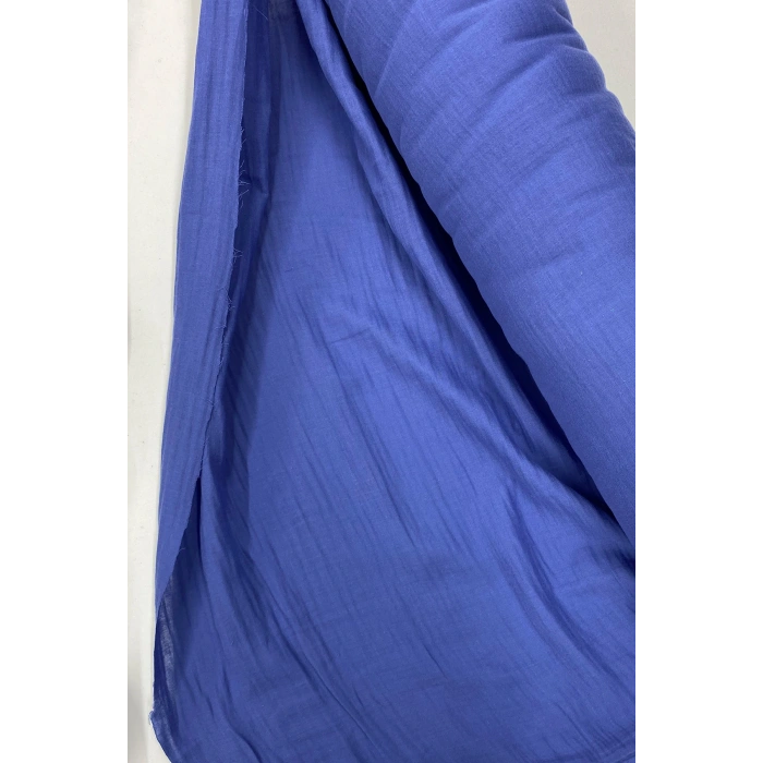 LitaeTrend Çok Amaçlı Müslin Pamuklu Bebek Örtü ve Battaniye Kumaşı Müslin Bez İndigo 89