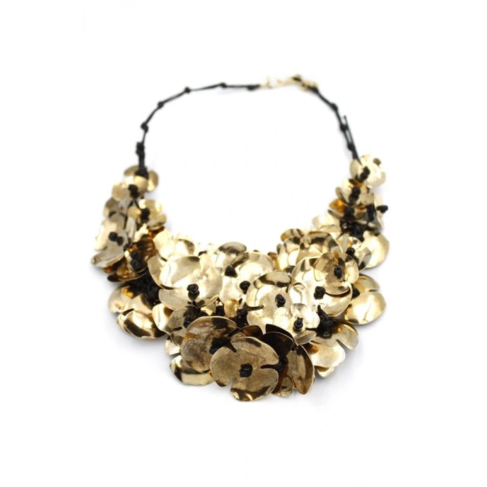 HERŞEYTREND Çoklu Çiçek Kolye - Altın