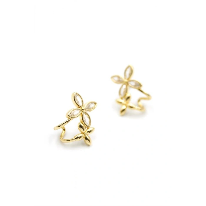 LitaeTrend Çoklu Çiçek Küpe - Altın