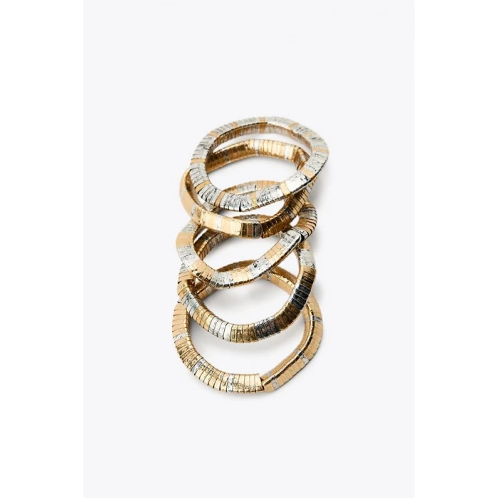 LitaeTrend Çoklu Lastkli Bilezik - Altın