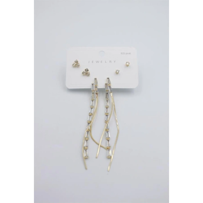 HERŞEYTREND Çoklu Set Küpe - Altın