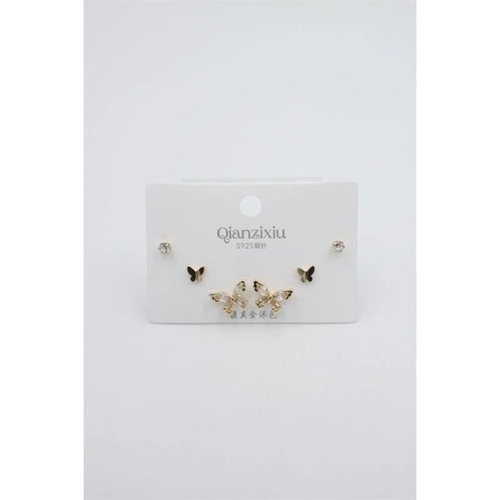 HERŞEYTREND Çoklu Set Küpe - Altın