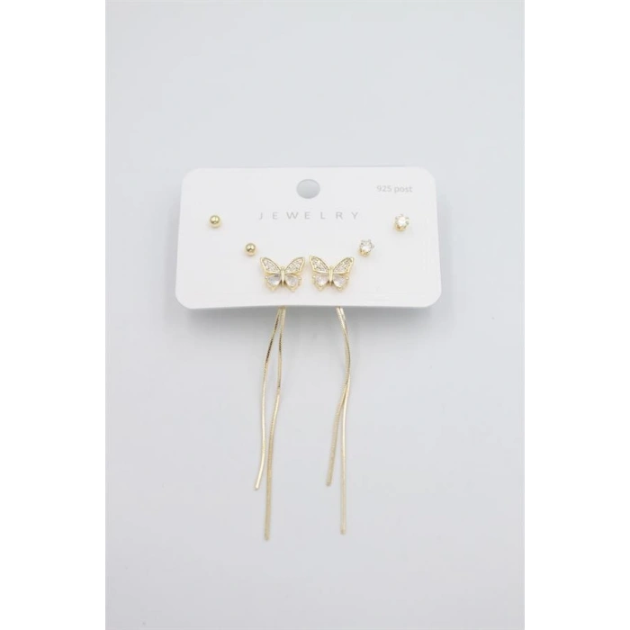 HERŞEYTREND Çoklu Set Küpe - Altın