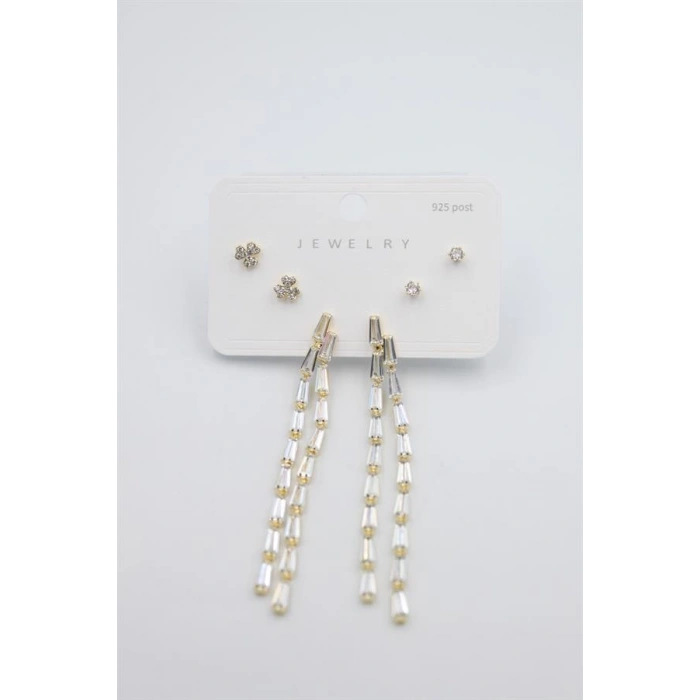 HERŞEYTREND Çoklu Set Küpe - Altın