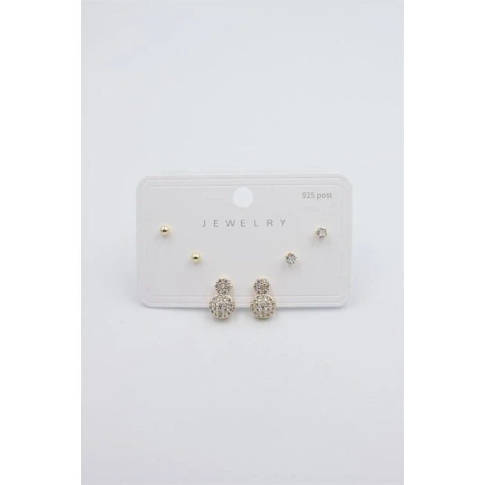 HERŞEYTREND Çoklu Set Küpe - Altın