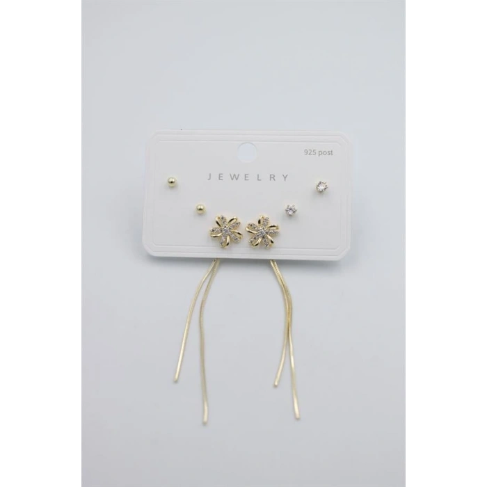 HERŞEYTREND Çoklu Set Küpe - Altın