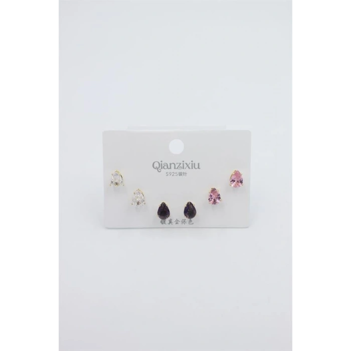 HERŞEYTREND Çoklu Set Küpe - Altın