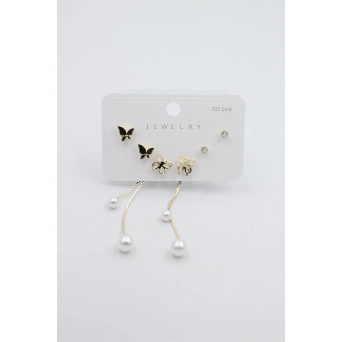 HERŞEYTREND Çoklu Set Küpe - Altın