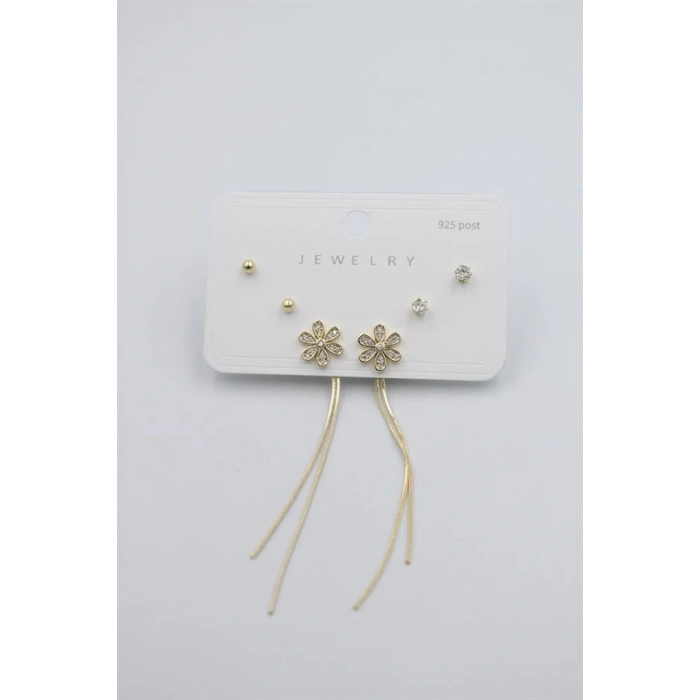 HERŞEYTREND Çoklu Set Küpe - Altın