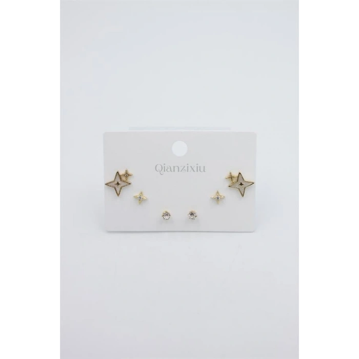 HERŞEYTREND Çoklu Set Küpe - Altın