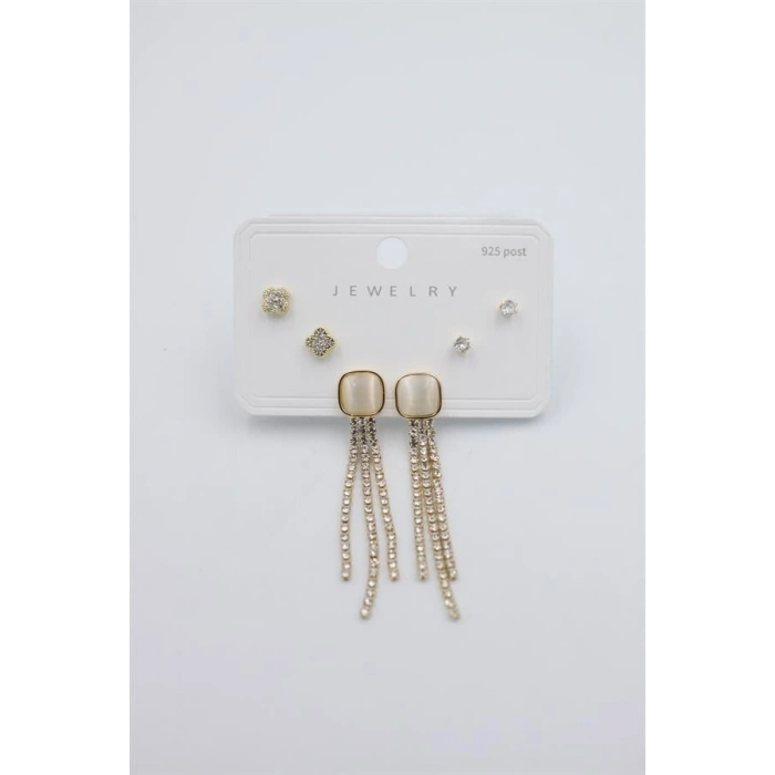 HERŞEYTREND Çoklu Set Küpe - Altın