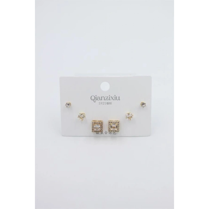 HERŞEYTREND Çoklu Set Küpe - Altın