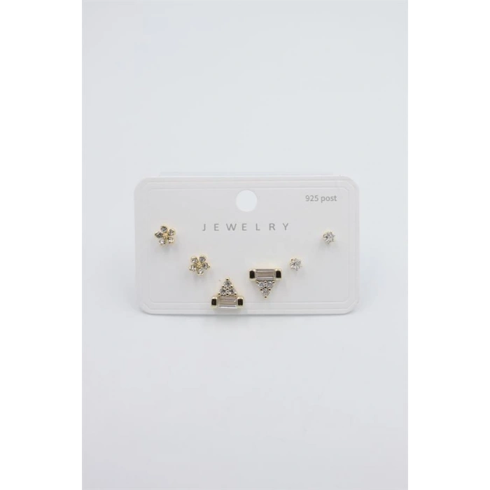 HERŞEYTREND Çoklu Set Küpe - Altın