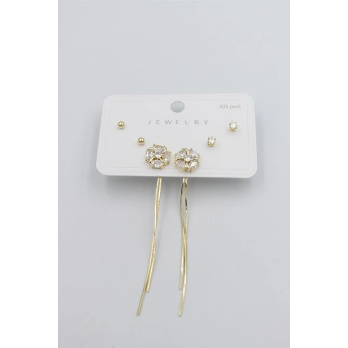 HERŞEYTREND Çoklu Set Küpe - Altın