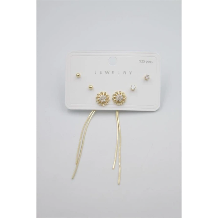 HERŞEYTREND Çoklu Set Küpe - Altın