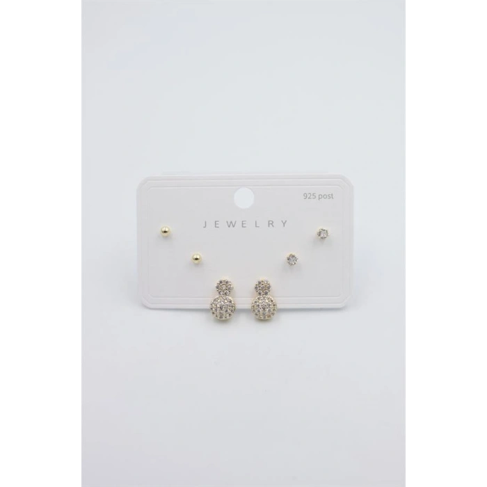 HERŞEYTREND Çoklu Set Küpe - Altın