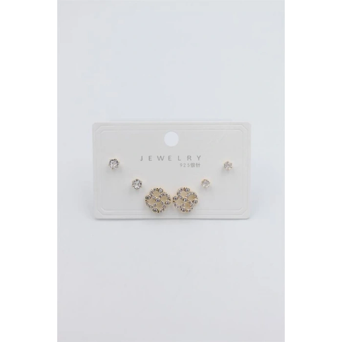 HERŞEYTREND Çoklu Set Küpe - Altın