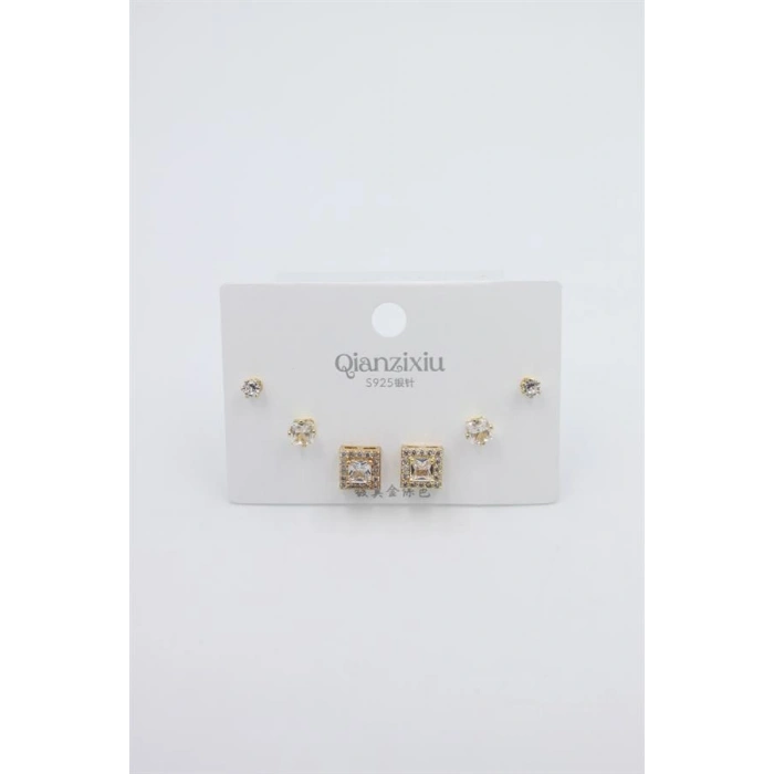 HERŞEYTREND Çoklu Set Küpe - Altın