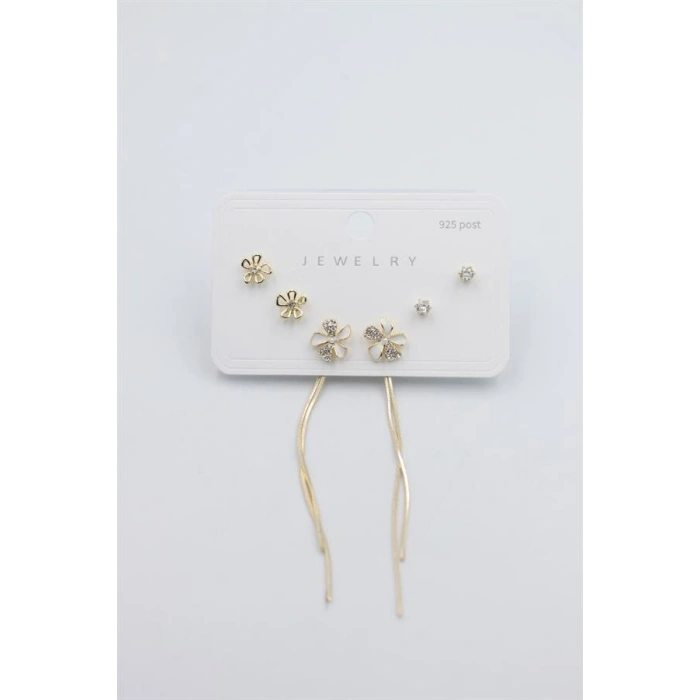 HERŞEYTREND Çoklu Set Küpe - Altın