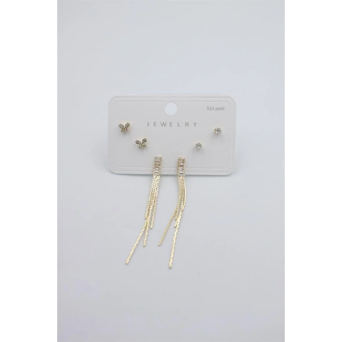 HERŞEYTREND Çoklu Set Küpe - Altın