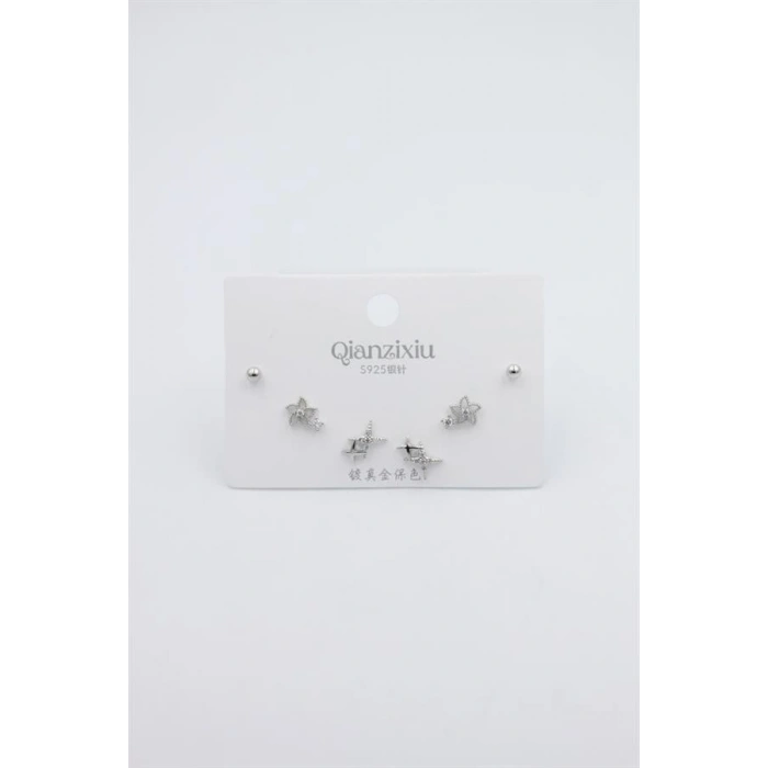 HERŞEYTREND Çoklu Set Küpe - Gümüş