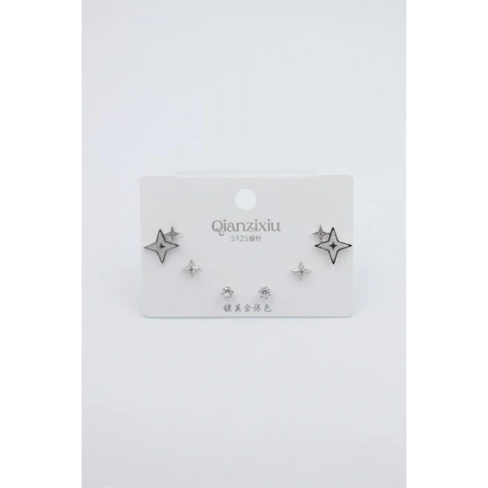 HERŞEYTREND Çoklu Set Küpe - Gümüş