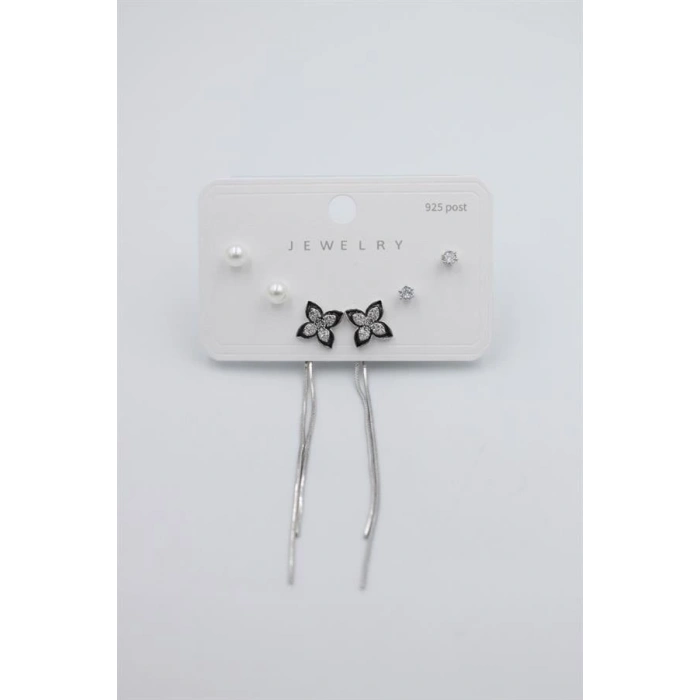 HERŞEYTREND Çoklu Set Küpe - Gümüş