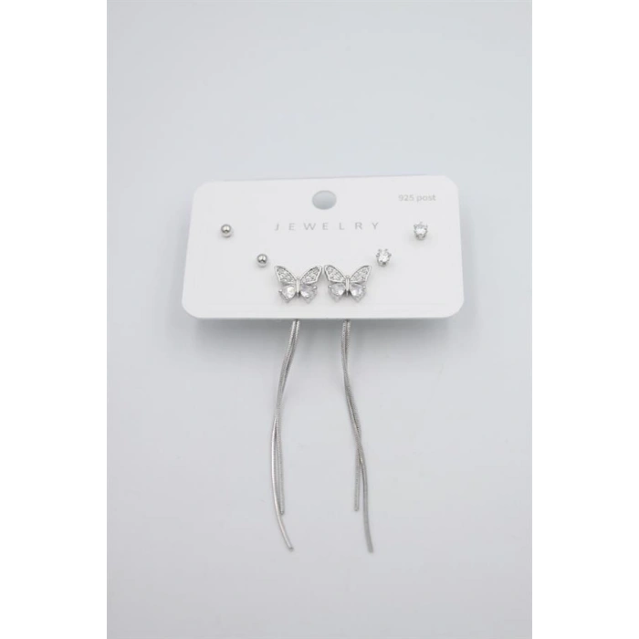 HERŞEYTREND Çoklu Set Küpe - Gümüş