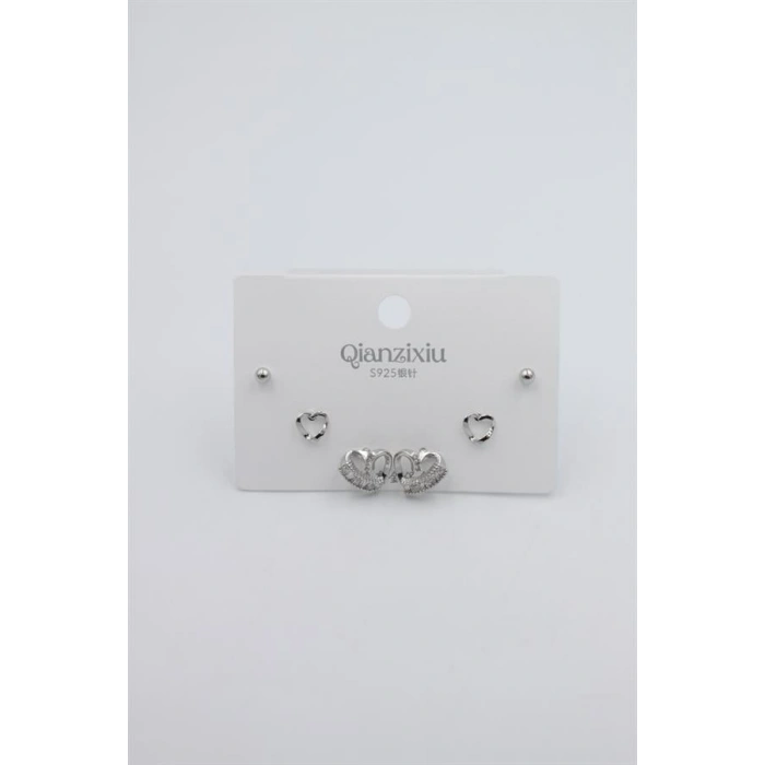 HERŞEYTREND Çoklu Set Küpe - Gümüş