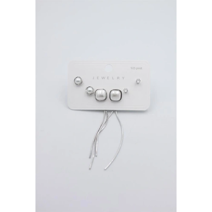 HERŞEYTREND Çoklu Set Küpe - Gümüş