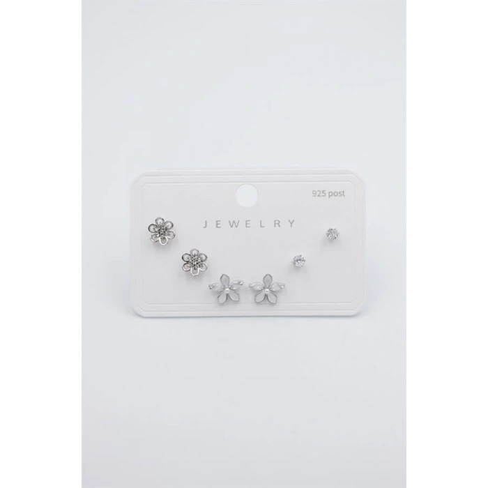 HERŞEYTREND Çoklu Set Küpe - Gümüş