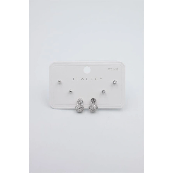 HERŞEYTREND Çoklu Set Küpe - Gümüş