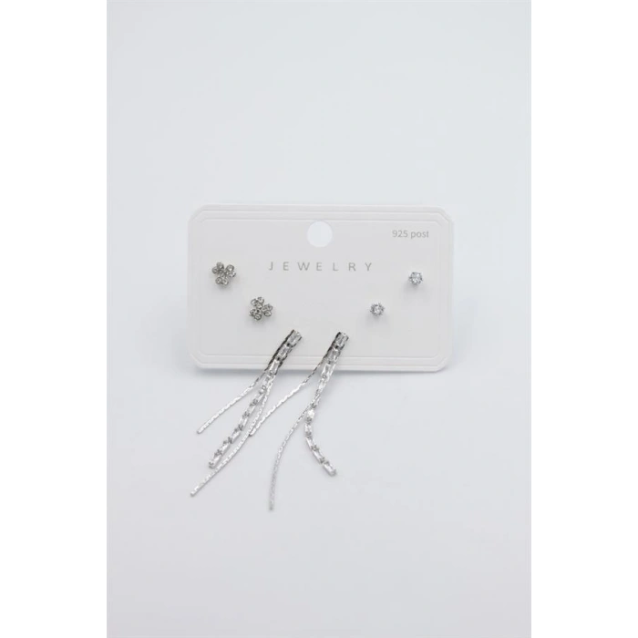 HERŞEYTREND Çoklu Set Küpe - Gümüş