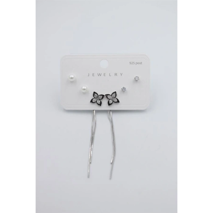 HERŞEYTREND Çoklu Set Küpe - Gümüş