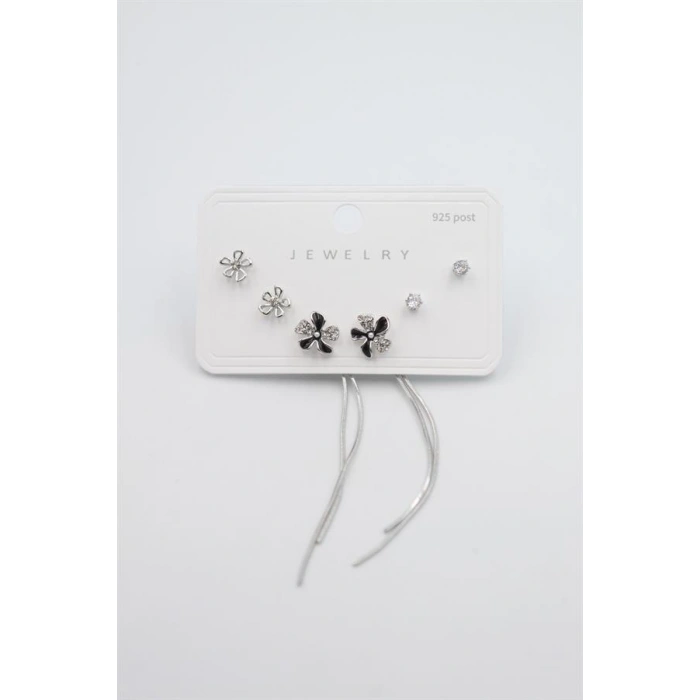 HERŞEYTREND Çoklu Set Küpe - Gümüş