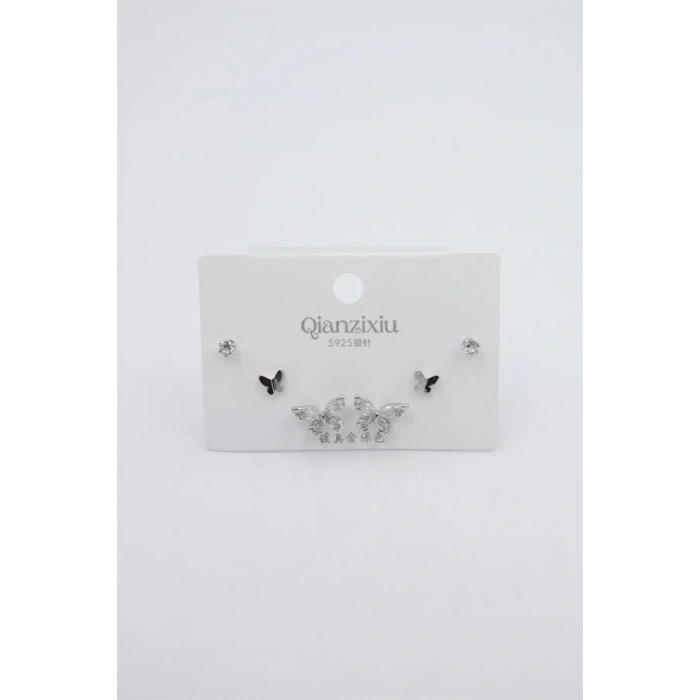 HERŞEYTREND Çoklu Set Küpe - Gümüş